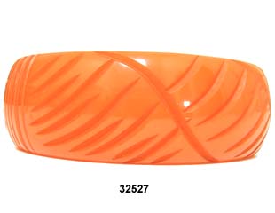 1930s Pumpkin Deeply Carved Bakelite Bangle