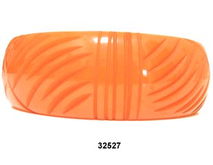 1930s Pumpkin Deeply Carved Bakelite Bangle