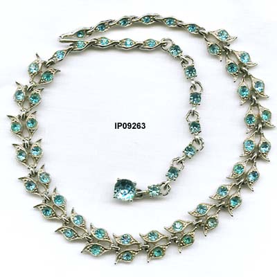 Vintage BOGOFF 1950s Aqua Necklace