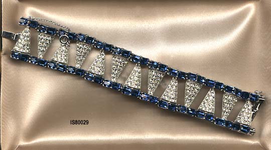 Vintage 1950s BOGOFF Art Deco Style Flexible Link Bracelet