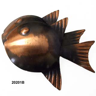 1940 to 1950 Rebajes Copper Double Fish Pin
