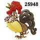 Hattie Carnegie rooster pin