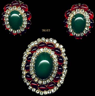 Vintage Hattie Carnegie Pin and Earrings