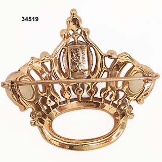 1944 CoroCraft Vermeil Crown Brooch