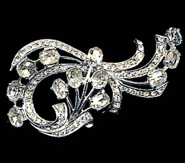 c. 1940's Script EISENBERG STERLING Floral Brooch