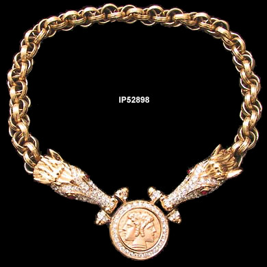 Nina Ricci Double Horse Head Necklace
