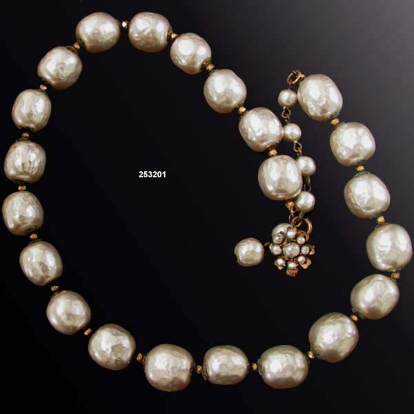 Miriam Haskell Niki Pearl Necklace Vintage 1950s