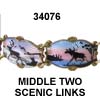 Norway 925S Gold-plated Enameled Scenic Link Bracelet