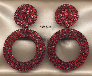 1980's Thelma Deutsch Gun Metal Hoop Earrings