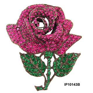 c. 1980 Thelma Deutsch Rose Brooch