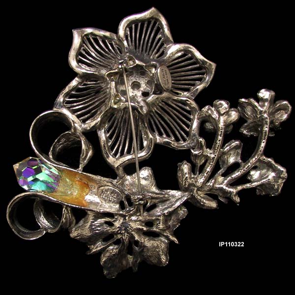 1980 to 1990 Thelma Deutsch Floral Brooch