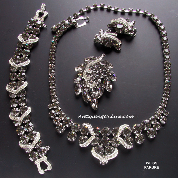 1950 WEISS Black Diamond Parure