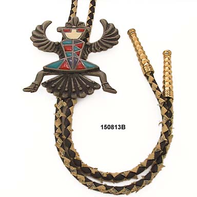 Vintage Zuni Knife Wing Dancer Bolo Tie