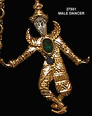 © KJL Balinese Dancers Pin/Pendant Necklace