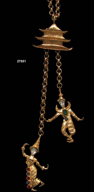 © KJL Balinese Dancers Pin/Pendant Necklace