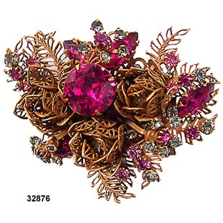 Vendome Filigree Floral Brooch