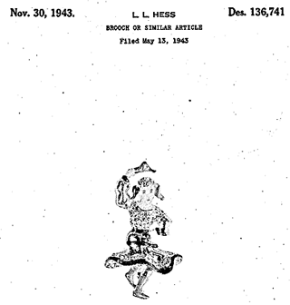 1943 Hess-Appel Russian Dancer Pins patent