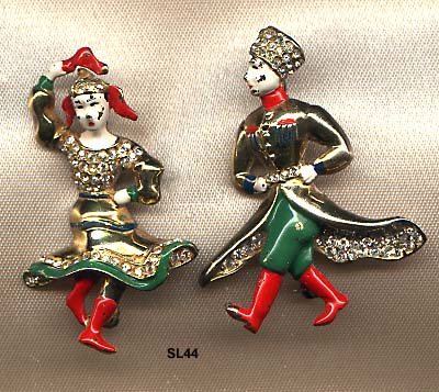 1943 Hess-Appel Russian Dancer Pins
