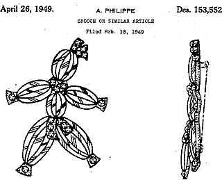 1949 Alfred Philippe for Trifari Sapphire Blue Rag Doll Lady & Boy Rag Doll Pins Patent