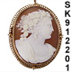 9 Carat Rose Gold Victorian Brown & White Shell Cameo