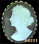 cameo jewelry - c. 1940's shell cameo of Diana