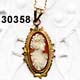 c. 1920 14KYG Shell Cameo Necklace
