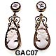 14 Karat Shell Cameo Earrings