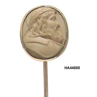 10 Karat Lava Cameo Stick Pin