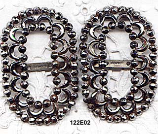 1840 to 1890 Genuine Cut Steel Shoe Buckles