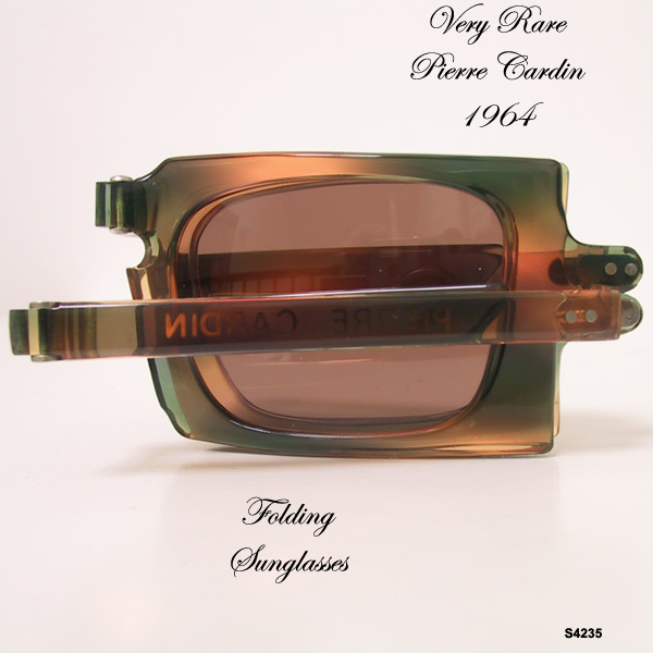 Rare Pierre Cardin Folding Sunglasses Vintage 1964