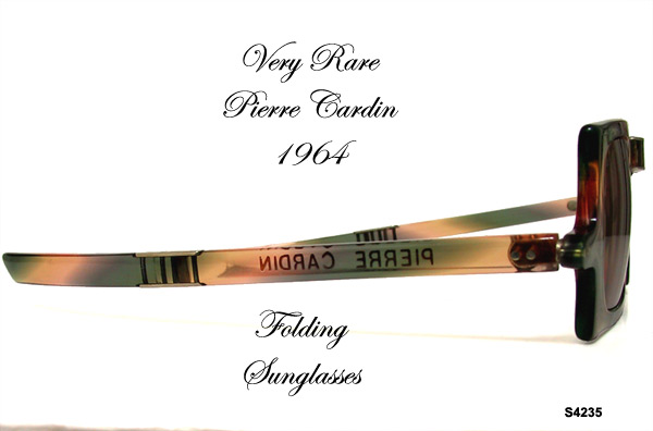 Rare Pierre Cardin Folding Sunglasses Vintage 1964