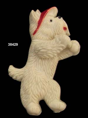 c. 1930's Molded Plastic Mechanical Dog Pin