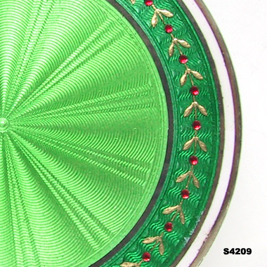 Gold on Silver French Enameled Box