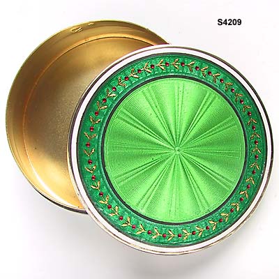 Gold on Silver French Enameled Box