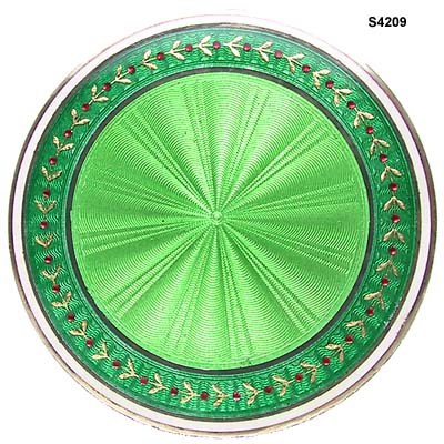 Gold on Silver French Enameled Box