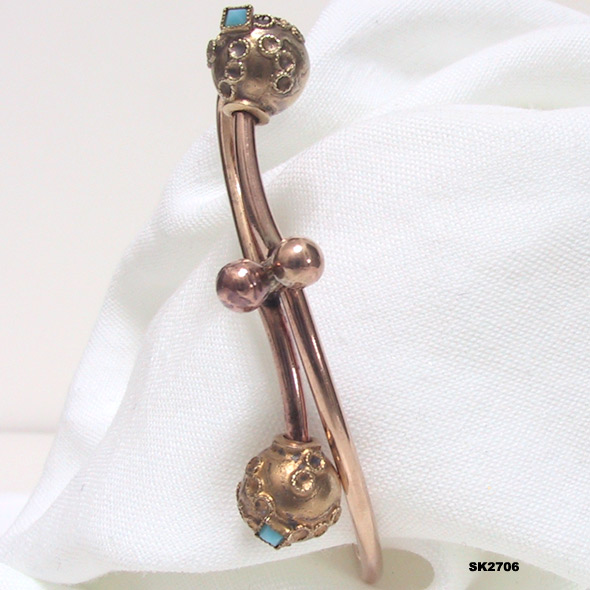 Antique Victorian Bypass Bangle Bracelet