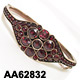 Antique Victorian Bohemian Garnet Bangle Bracelet
