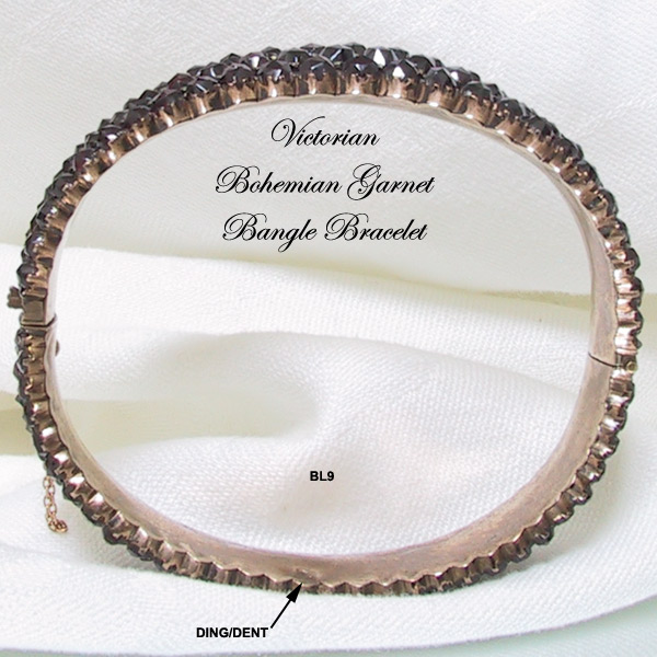 Victorian Bohemian Garnet Bangle Bracelet