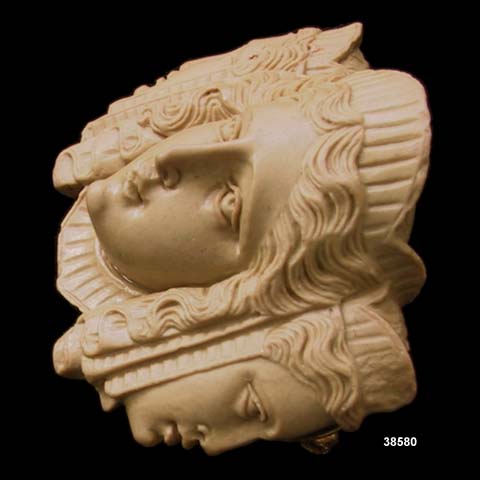 c. 1860 Lava Cameo Brooch