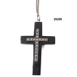 c. 1930's Celluloid and Marcasite Crucifix