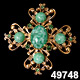 Vintage Florenza Maltese Cross Pin c. 1950s Book Piece