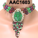 Vintage Rousselet Faux Amethyst, Ruby, Emerald and Pearl Choker/Necklace