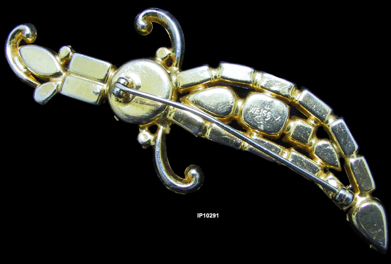 Vintage Weiss Scimitar/Sword Brooch c. 1950s