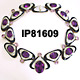 Maresco Black Enamel, Amethyst and Pavé Gold-Plated Necklace/Choker