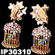 Siman Tu Bird in a Cage Pendant Earrings