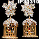 Siman Tu Bird in a Cage Pendant Earrings