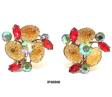 1950 Beau Jewels Clipback Earrings