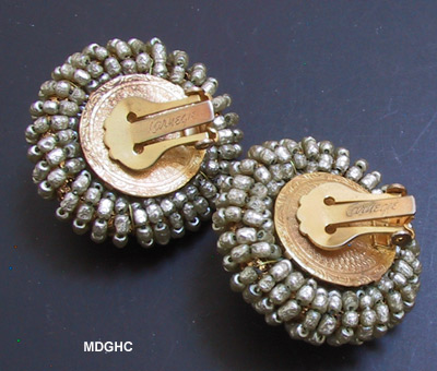 c. 1950's Hattie Carnegie Baroque Pearl Earrings