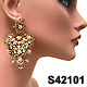 Miriam Haskell Style Ornate Gilt Screwback Earrings
