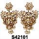 Miriam Haskell Style Ornate Gilt Screwback Earrings